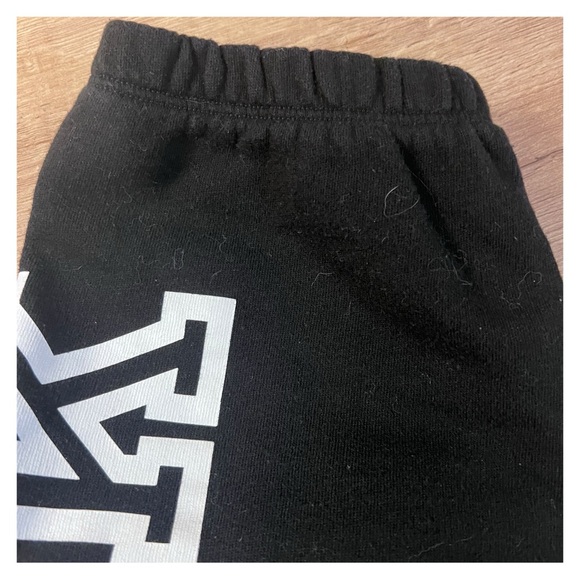 PINK Victoria's Secret Black Joggers with White Logo - Picture 4 of 5
